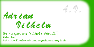 adrian vilhelm business card